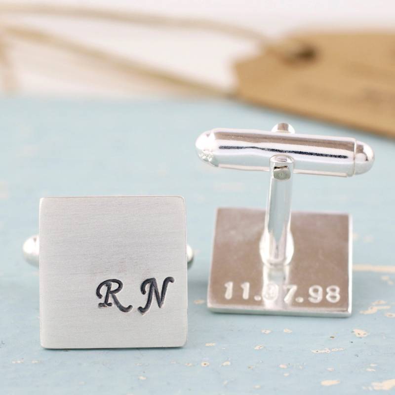 Monogramm Manschettenknöpfe. Personalisierte Hochzeit Manschettenknöpfe von LouyMagroos