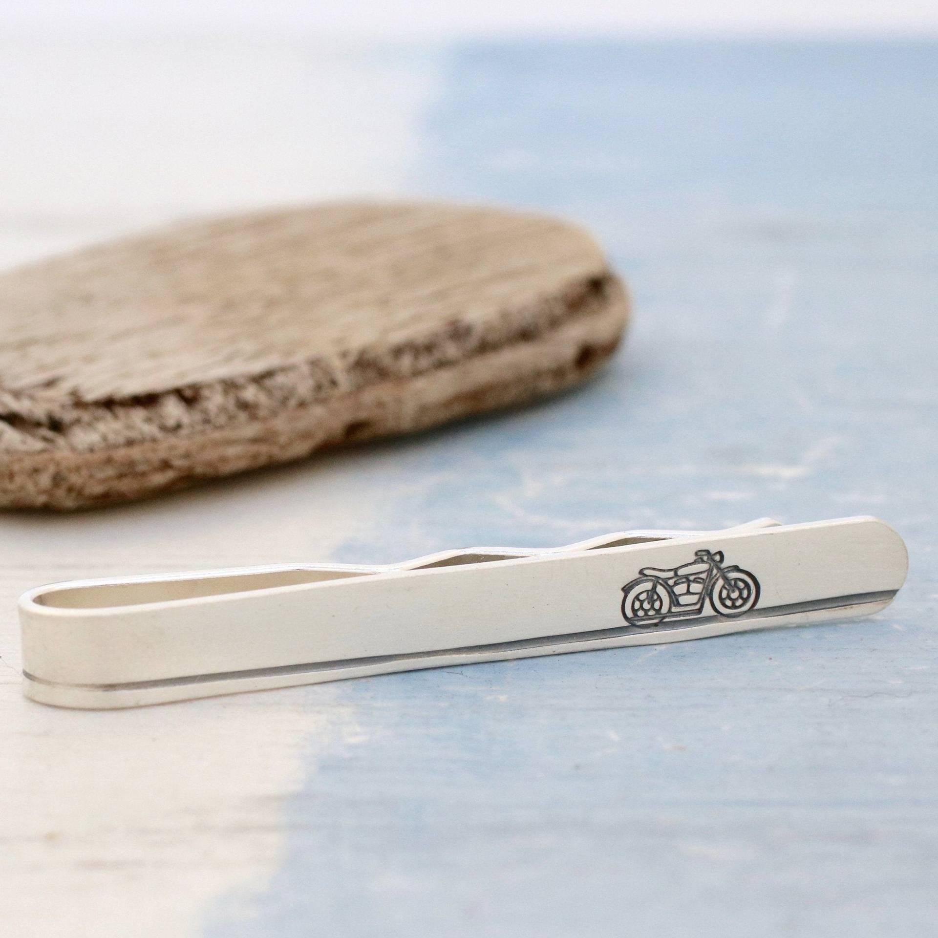 sterling Silber Motorrad Krawattenschieber - Geschenk Für Motorradfahrer sterling Silber Motorrad Krawattenschieber - Geschenk Für Motorradfahrer von LouyMagroos