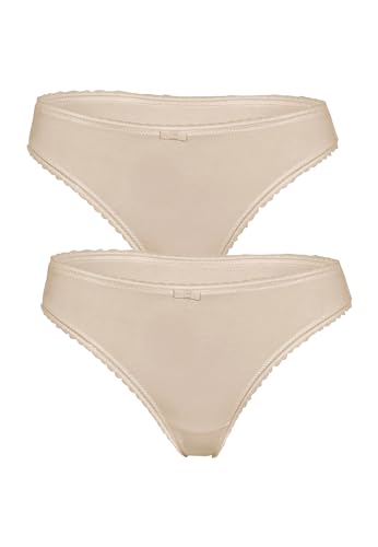 LOVABLE Damen Brasilianische Baumwolle My Bio Comfort Bi-Pack Slip, Skin, L (2er LOVABLE Damen Brasilianische Baumwolle My Bio Comfort Bi-Pack Slip, Skin, L (2er von Lovable