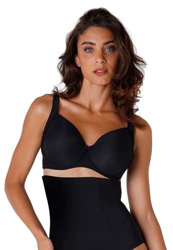 LOVABLE Damen Con Ferretto Leggermente Imbottito Ad Alto Sostegno Ultimate Modelling BH, Undurchsichtige, Schwarz New, 90C von Lovable