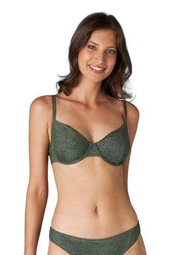 LOVABLE Damen Midi Plain Lurex Höschen Bikini, Schlammgrün, L von Lovable