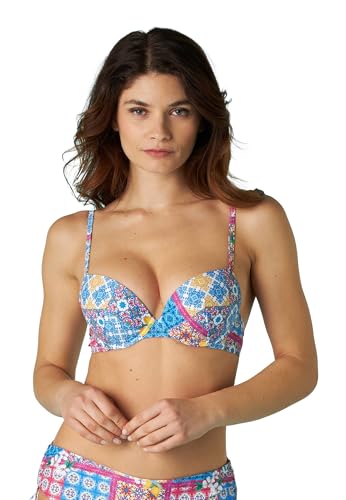 Lovable Damen Reggiseno Ferretto Con Apice Alto RCS Recycled Bikini, Majolika-Druck Zitronen, XXL von Lovable