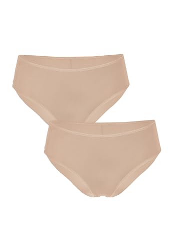 Lovable Slip Midi aus Mikrofaser Maximale Unsichtbarkeit Invisible Bi-pack Damen x2 , Skin , 4/L von Lovable