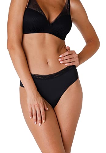 Lovable Midi Slip aus Mikrofaser und Spitze Invisible Exclusive Damen , Schwarz , 3/M von Lovable