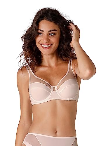 Lovable Reggiseno con Ferretto Ampio Sostegno, Coppe non Imbottite, Forme Generose, Microfibra Tulle, Art. 4262 Modern Shaping (Generous) Donna von Lovable