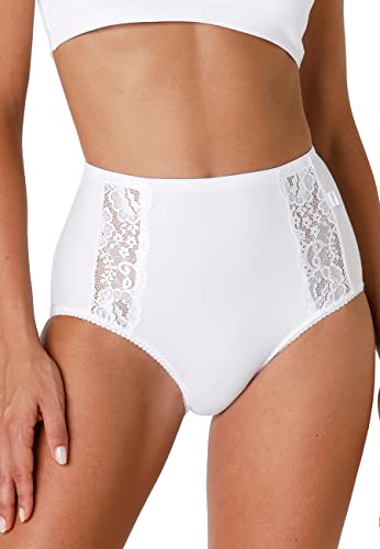 Lovable Slip Maxi in Stretch-Baumwolle mit Spitze Lovely Charm Damen , Weiß , 4/L von Lovable