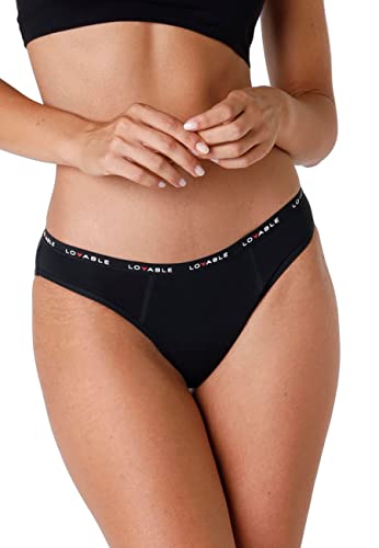 Lovable Slip Periodenunterwäsche mit Stark Fluss Period Panties Damen , Schwarz , L von Lovable