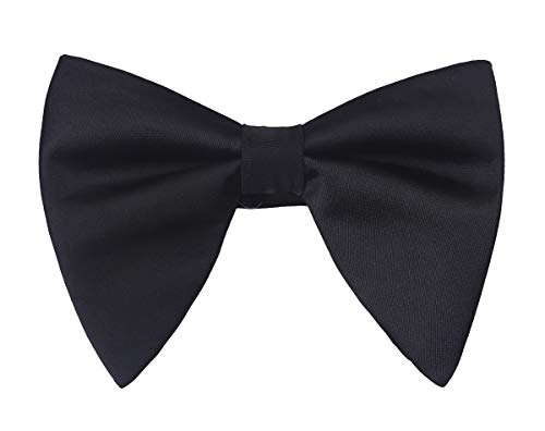 Lovacely Herren-Fliege, übergroß, Satin, Seide, einfarbig, formelle Smoking, große Fliege, A - Schwarz, Einheitsgröße von Lovacely