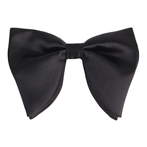 Lovacely Herren-Fliege, übergroß, Satin, Seide, einfarbig, formelle Smoking, große Fliege, A - Schwarz-2, Einheitsgröße Lovacely Herren-Fliege, übergroß, Satin, Seide, einfarbig, formelle Smoking, große Fliege, A - Schwarz-2, Einheitsgröße von Lovacely