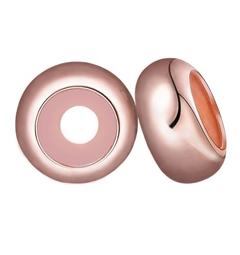 LOVANS Charms Stopper Rosegold 925 Silber mit Gummi Clip Stopper für Damen Armband Spacer Bead Charms von LOVANS