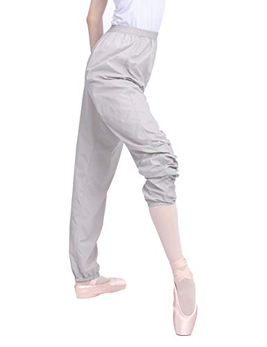 Lovdaswi Damen Ripstop Tanzhose Sport Laufshorts Frauen, Hellgraue Hose, X-Groß von Lovdaswi