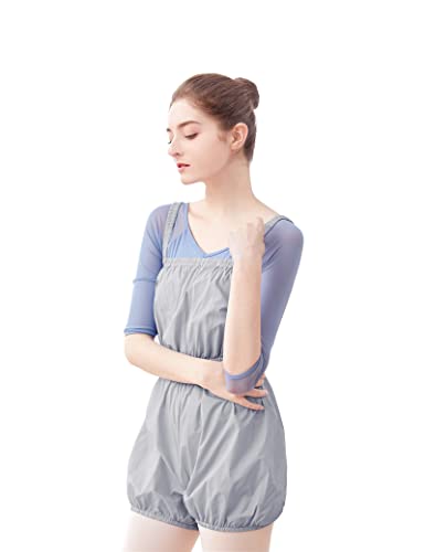 Lovdaswi Leichter Aufwärm-Strampler für Damen und Mädchen, Shorts Grau, Groß von Lovdaswi