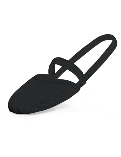 Tanzschuhe Halbsohle Ballett Pirouette Schuhe für Damen/Herren und Mädchen/Jungen, Schwarz, X-Large von Lovdaswi