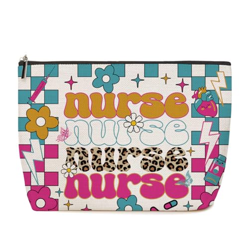 Lovdazzles Krankenschwester-Geschenke, Krankenschwester-Zubehör für die Arbeit, Pflegeutensilien, RN PICU PEDS NICU Krankenschwester Make-up-Tasche für Frauen, Mehrfarbig 1110 von Lovdazzles