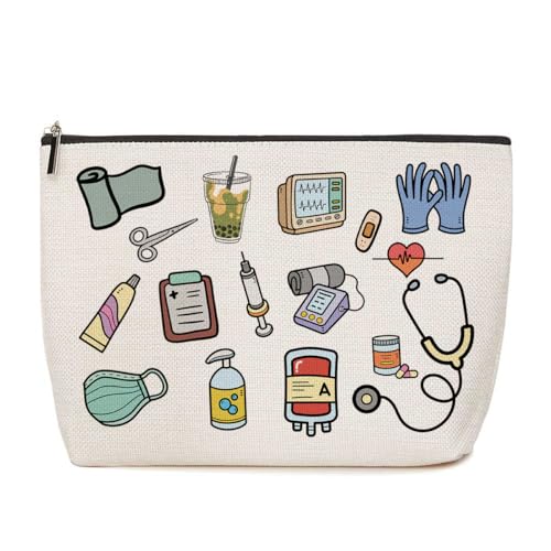 Lovdazzles Krankenschwester-Geschenke, Krankenschwester-Zubehör für die Arbeit, Pflegeutensilien, RN PICU PEDS NICU Krankenschwester Make-up-Tasche für Frauen, Mehrfarbig 1121 von Lovdazzles