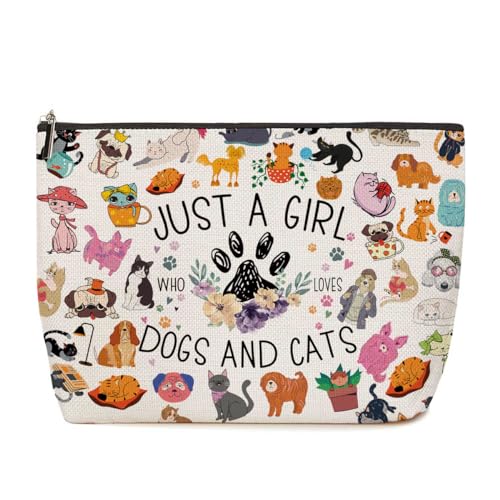 Lovdazzles Make-up-Tasche für Mädchen, Motiv: Hund, Katze, Schmetterling, Huhn, Frosch, Pferd, Lama, Meeresschildkröte, Eule, Kuh, Geschenke für Frauen, lustige Schmetterling-Make-up-Tasche, von Lovdazzles