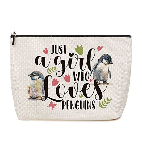 Pinguin-Geschenke, Pinguin-Make-up-Tasche, Geschenke für Pinguin-Liebhaber, Freundschaft, Geburtstagsgeschenke für Frauen, Mädchen, Geschenkidee für Tierliebhaber, Just A Girl Who Loves Penguins, von Lovdazzles
