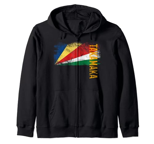 Takamaka Seychellen Flagge Hemd für Seychellen Herren Damen Kapuzenjacke von Love Africa style shirt