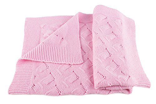 Love Cashmere Mädchen Luxus 100% Kaschmir Babydecke - 'Babyrosa' - Handgefertigt in Schottland - UVP €280 von Love Cashmere