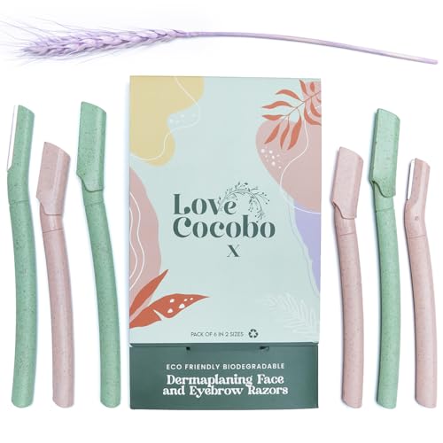 Love Cocobo Dermaplaning-Klingen für das Gesicht, Öko-Weizenstroh-Augenbrauenrasierer, Gesichtsrasierer für Frauen, Gesichtshaarentferner für Frauen, Pfirsich-Fusselentferner, 6 Stück, 2 Größen Love Cocobo Dermaplaning-Klingen für das Gesicht, Öko-Weizenstroh-Augenbrauenrasierer, Gesichtsrasierer für Frauen, Gesichtshaarentferner für Frauen, Pfirsich-Fusselentferner, 6 Stück, 2 Größen von Love Cocobo