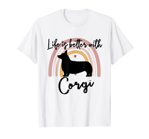 Life Better Corgi Regenbogen-Hund Damen T-Shirt Life Better Corgi Regenbogen-Hund Damen T-Shirt von Love Corgi Dog Fun