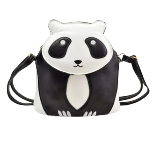Love EMVY Panda Crossbody Bag - Kunstleder - Verstellbarer Riemen - Magnetverschluss & Reißverschluss - Innentasche mit Reißverschluss - 23 × 22 × 4 cm von Love EMVY