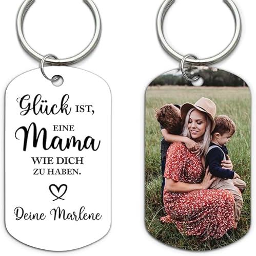 Love Faith Glück ist, Eltern wie dich zu haben Schlüsselanhänger - Personalisiertes Fotogeschenk - Geschenke für Vater, Mutter, Oma & Opa von Love Faith