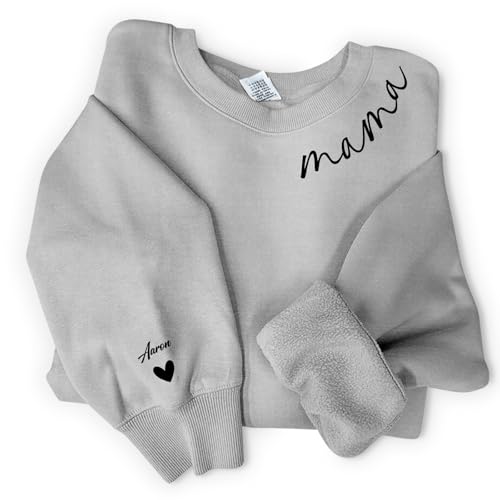 Love Faith Mama Eltern Sweater grau - Personalisierter Sweater mit individuellen Namen - Größe 2XL - bedruckter Pullover Muttertag oder Geburtstag Love Faith Mama Eltern Sweater grau - Personalisierter Sweater mit individuellen Namen - Größe 2XL - bedruckter Pullover Muttertag oder Geburtstag von Love Faith