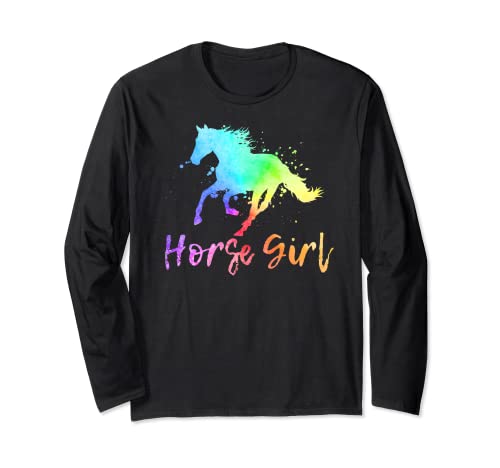 Reiterin für Mädchen mit Pferdemotiv, Geschenk für Mädchen Langarmshirt Reiterin für Mädchen mit Pferdemotiv, Geschenk für Mädchen Langarmshirt von Love Horses Cute Apparel Gifts