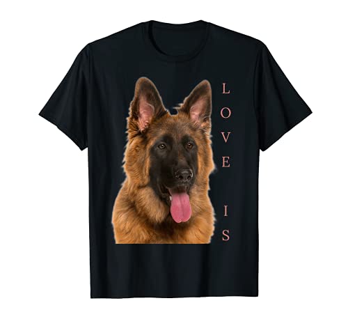T-Shirt mit Schäferhund, für Mama, Papa, Love T-Shirt T-Shirt mit Schäferhund, für Mama, Papa, Love T-Shirt von Love Is German Shepherd Gifts