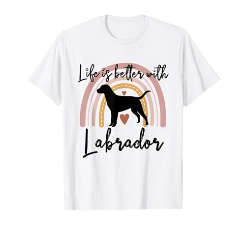 Life Better Labrador Rainbow Hund Damen T-Shirt Life Better Labrador Rainbow Hund Damen T-Shirt von Love Labrador Dog Fun