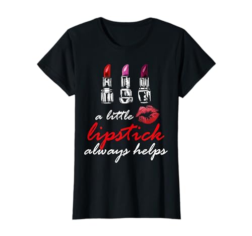 Damen Red Lipstick T-Shirt T-Shirt von Love Lipstick Shirt
