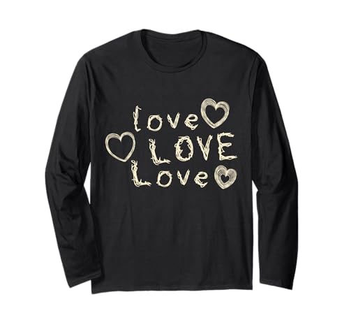Damen Valentinstags-Shirt, süßes Liebesherz, T-Shirt für Mädchen und Jungen Langarmshirt Damen Valentinstags-Shirt, süßes Liebesherz, T-Shirt für Mädchen und Jungen Langarmshirt von Love Love Love Hearts Men Women Mom Dad Girls Boys