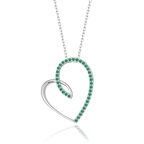 Love Me Chief Silber Herz Kette Für Damen 925 mit Anhänger | Silberkette, Herzkette für Damen | Halskette Schmuck Geschenk für Frauen, Hochzeit, Mutter, Freundin,(C-018-1) von Love Me