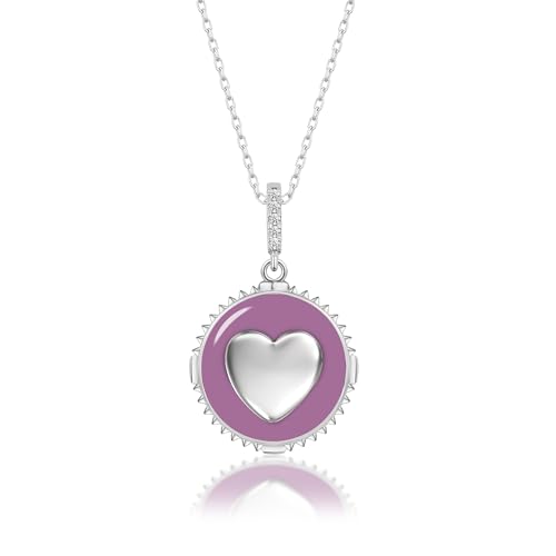 Love Me Chief Silber Herz Kette Für Damen 925 mit Anhänger | Silberkette, Herzkette für Damen | Halskette Schmuck Geschenk für Frauen, Hochzeit, Mutter, Freundin,(C-026-2) von Love Me