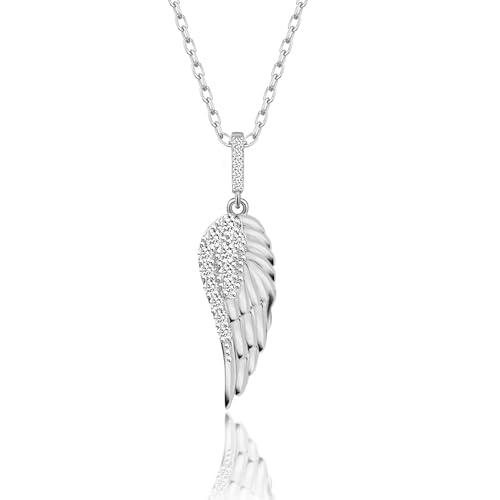 Love Me Santika Kette Für Damen 925 mit Anhänger|Silber Feder Halskette mit Engel und Talisman|Schutzengel Kette für Damen|Flügel Silberkette Schmuck Geschenk für Frauen, Freundin, C-054-1 Love Me Santika Kette Für Damen 925 mit Anhänger|Silber Feder Halskette mit Engel und Talisman|Schutzengel Kette für Damen|Flügel Silberkette Schmuck Geschenk für Frauen, Freundin, C-054-1 von Love Me