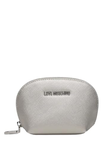 Beauty Case für Damen Marke Love Moschino, Modell JC5352PP4IK2, aus synthetischem Leder., silber / schwarz von Love Moschino