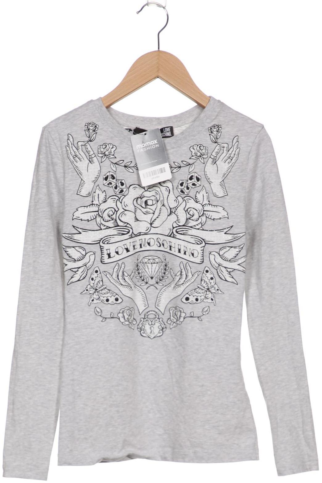 LOVE MOSCHINO Damen Langarmshirt, grau von Love Moschino