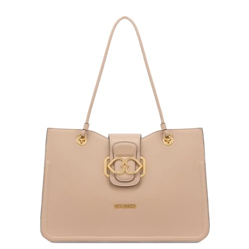 LOVE MOSCHINO Schultertasche mit Logo, beige, SHOPPER, beige, SHOPPER von Moschino