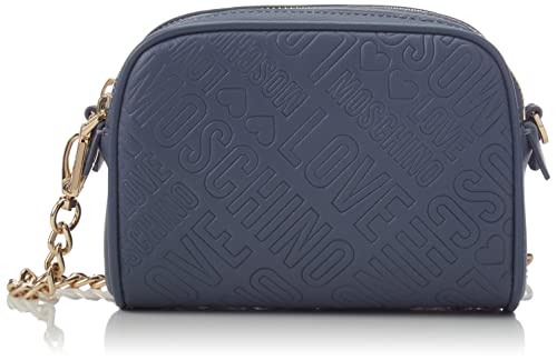 Love Moschino Damen Borsa Pu Embossed (Logo) Denim Umhngetasche, Denimblau von Love Moschino