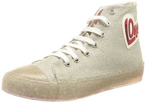 Love Moschino Damen Collezione Autunno Inverno 2021 Sneaker, Silber/schwarz, 40 EU von Love Moschino