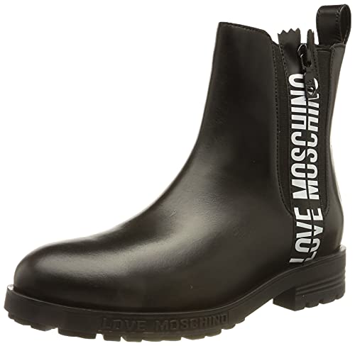 Love Moschino Damen Collezione Autunno Inverno 2021 Stiefelette, Schwarz, 37 EU von Love Moschino