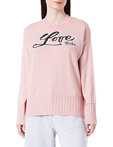 Love Moschino Damen Comfort Fit Long-sleeved pullover, Rosa, 40 EU von Love Moschino