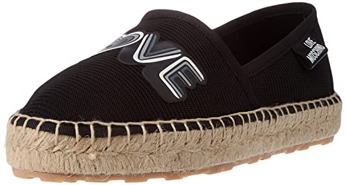 Love Moschino Damen Espadrillas Fahrer-Slipper, Schwarz, 39 EU von Love Moschino