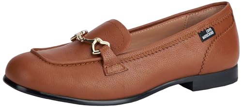 Love Moschino Damen Fahrer-Slipper, braun, 36 EU von Love Moschino