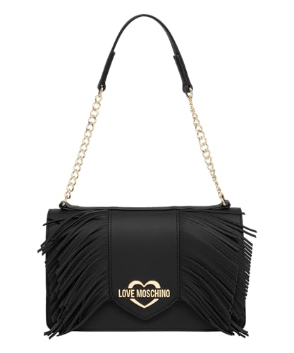 Love Moschino damen fringes Schultertasche black von Love Moschino