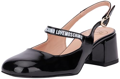 Love Moschino Damen Ja10365g1lih0000 Sandalen Absatz, Schwarz, 39 EU von Love Moschino