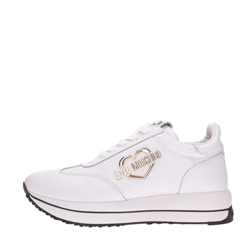 Love Moschino Damen Sneaker, Bianco, 36 EU von Love Moschino