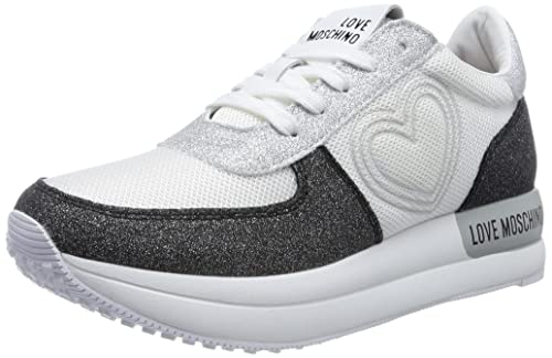 Love Moschino Damen Ja15084g1gio210a38 W.Sneakers, Weiß, 38 EU von Love Moschino