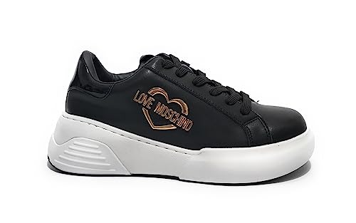 Love Moschino Damen Sneaker, Nero, 38 EU von Love Moschino